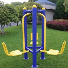 跃羚户外公园健身器材 新塑木钢管双人平步机