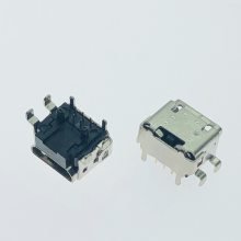 Micro5P全插件母座 垫高迈克USB加高2.3母头 板上双壳 直边无导位