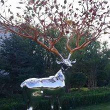 玻璃钢鹿子雕塑/东方韵艺术雕塑/不锈钢鹿景观雕塑设计与制作