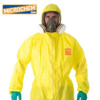 MICROGARD微护佳MC3000黄色双袖连体防化服防静电耐酸碱带脚套