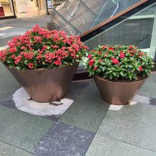 室内外玻璃钢彩绘装饰花箱花钵 重庆戈雅雕塑