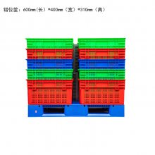 金昌市错位筐厂家 斜插箱 仓储周转塑料筐