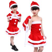 2017儿童圣诞节服装 男女童装扮圣诞老人衣服儿童雪人角色扮演服
