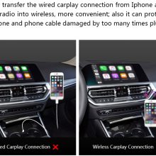 奔驰大众奥迪凯迪拉克沃尔沃有线转无线carplay盒车载同屏器安卓投屏导航系统屏幕镜像英文版