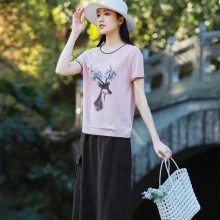 鼎成麻业23夏大码女装品牌折扣尾货批发 棉麻女装货源