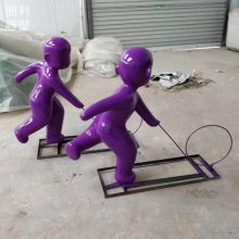生产商公园景观跳马雕塑生产厂家 园林装饰 指用小小孩跳马雕塑