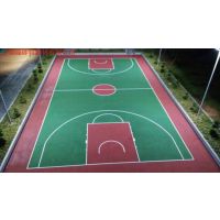湖南体育设施篮球场地面漆施工平面图 长沙学校球场地塑胶面施工厂家