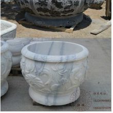 青石做旧鱼缸花盆 天然石材水缸 鱼缸石槽