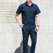 阳江短袖工作服防静电工作服机械厂工作服