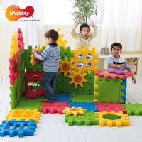 台湾WEPLAY幼儿园玩具儿童大型建构触觉积木宝宝拼接镜子塑料拼插