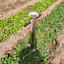 多功能移栽器 双把手不锈钢栽苗器 大棚种植设备