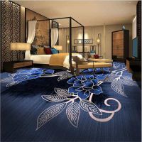 图木舒克台球厅手工羊毛地毯定制图案 走廊宾馆防滑地毯外贸橡胶