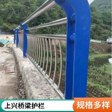 上兴镀锌喷塑高架桥围挡桥梁护栏 款式新颖防腐蚀可定做