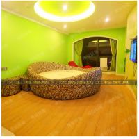 布艺鸟巢造型情趣床圆形电动情趣床酒店民宿特色圆床情趣水床酒店情趣床厂家