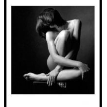 黑白色现代简约 人物写真/艺术照相框 35MM特厚纯实木的 摄影相框