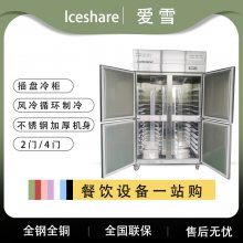 爱雪插盘冰箱 商用风冷无霜烤盘冷柜二门四门双温烘焙面包蛋糕冰柜