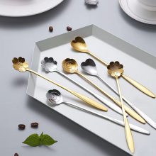 日式不锈钢餐具/创意新奇特花朵勺/搅拌咖啡勺赠品