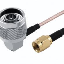 RF CABLE, N MALE 90 TO SMA MALE