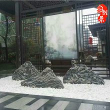 河源泰山石切片组合-山水造景假山石-景观石自然石雪浪石