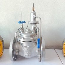 800X-16P不锈钢压差旁通阀 直通式软密封 法兰连接水力控制