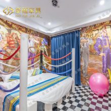 ***直销主题酒店创意情趣床 多功能情侣电动床 宾馆水床