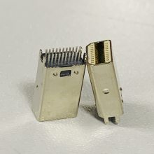 MINIDP夹板1.2/1.6公头DispalyPort高清接口插头 20P夹板插头 米黄耐温 镀镍