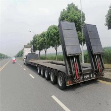 低平板半挂车 鸿盛业骏 HT9431TDP五线十轴低平板半挂车