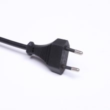 8A欧标二芯单头裸尾电源插头线 欧规欧式台灯小家电连接线