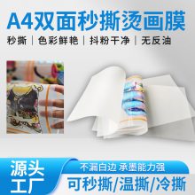 白墨柯式热转印膜DTF膜烫画加工冷热撕抗高温PET打印膜A3A4