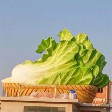 玻璃钢白菜雕塑 景观植物雕塑 水东广场雕塑摆件