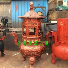 宗祠焚经炉，弘缘法器供应宗祠化纸炉，铸铁宝炉高1.9米
