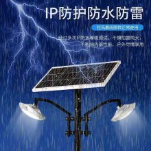 太阳能景观庭院灯价格中式仿古30瓦40瓦LED双头防水高亮圆管别墅花园可定制