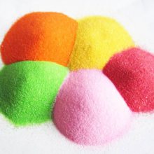 供应染色彩砂 煅烧40-70目儿童娱乐砂 真石漆用 华朗矿业