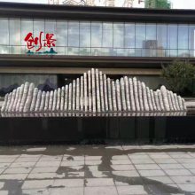 河源雪浪石切片组合-大型园林假山泰山石-楼盘庭院置石点缀石