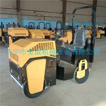 1吨双钢轮压路机 液压双驱1吨压实机 全成小型座驾压路机