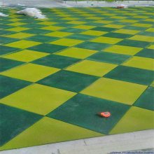 跃羚彩色橡胶地砖 公园运动橡胶地垫 球保材质