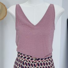 ***高端女装品牌 劳芮 夏款 粉色 烫钻闪钻细闪 宽肩带 背心