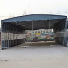 电动伸缩雨棚 仓库遮阳篷 可移动推拉蓬尺寸定制