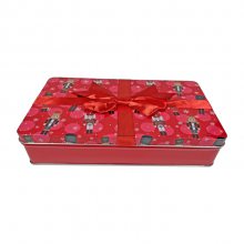 马口铁蝴蝶结丝带铁盒 圣诞节礼物包装金属盒定制生产