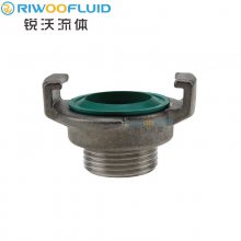 不锈钢德标爪式格卡GEKA耐酸碱耐腐蚀旋转外牙外丝羊角式快速接头