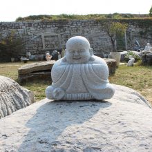 骑象弥勒佛石雕像 寺庙***殿青石佛像加工定做 家用汉白玉弥勒佛像