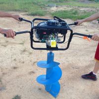 拖拉機(jī)植樹(shù)挖坑機(jī) 啟航栽樹(shù)挖坑機(jī) 果樹(shù)施肥打眼機(jī)圖片