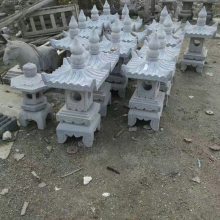 青石石雕仿古石灯中式四角照明地q灯日式圆顶石灯酒店园林别墅摆 创琦雕塑