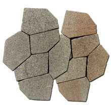 冰裂纹石材芝麻黑碎拼防滑地砖花岗岩庭院别墅花园不规则文化石