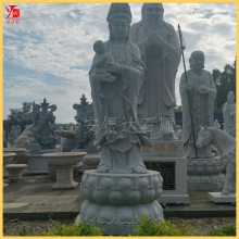 抱子观音石雕花岗岩石材雕刻观世音菩萨寺庙佛像雕塑福建工厂定做