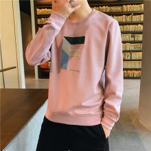 甘肃甘南一手衣服8元年轻男装打底秋衣 厂家衣服一件代发圆领精梳棉男装长袖