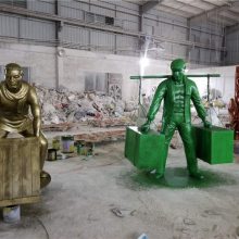 记录着我们的年青岁月的玻璃钢知青下乡人物雕塑