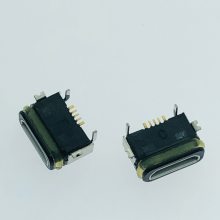 MICRO 5PIN防水母座 四脚前贴后插 板上型 单排贴片SMT 防水IPX7