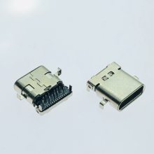 USB TYPE-C沉板1.42mm母座 24PIN前插后贴 双外壳 L=8.65mm/10.0mm