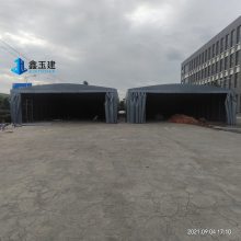 专业定制大型遮阳推拉雨蓬 活动仓库帐篷 电动移动雨棚全国直销